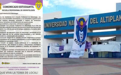 ESTUDIANTES DE ODONTOLOGÍA TOMAN EL CAMPUS DE LA «UNA» POR MEJORAS MEJORAS ACADÉMICAS Y DE INFRAESTRUCTURA