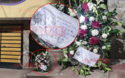 PUNO: DEJAN ARREGLO FLORAL FÚNEBRE CON MENSAJE AMENAZANTE EN LA PUERTA DE UNA VIVIENDA