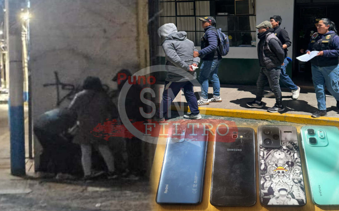 TERNAS CAPTURAN A INTEGRANTES DE LA BANDA «LOS MUÑECOS DEL MAL» CUANDO ASALTABAN A BEODO EN EL CENTRO DE PUNO