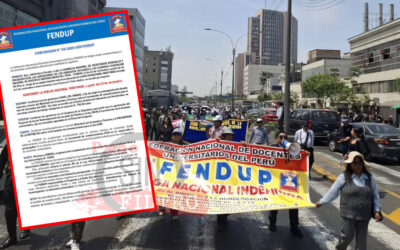 EN MEDIO DE DESACUERDOS, FENDUP ANUNCIÓ LA SUSPENCIÓN DE LA HUELGA DE DOCENTES UNIVERSITARIOS, TRAS INCREMENTO DE S/700
