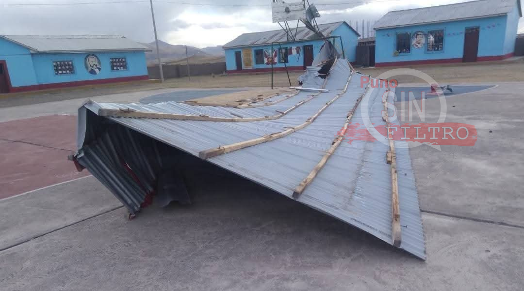 FUERTES VIENTOS DESTECHAN ESCUELA DEL CENTRO POBLADO QUINSACHATA – LAMPA