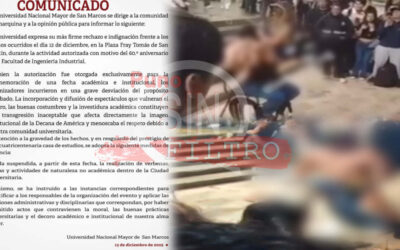 UNMSM SUSPENDE FIESTAS Y VERBENAS TRAS POLÉMICO SHOW DE CONNOTACIÓN SEXUAL EN CIUDAD UNIVERSITARIA