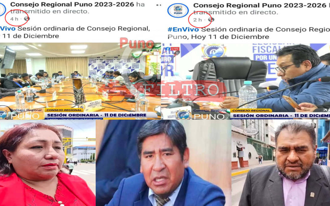 CONSEJO REGIONAL PUNO CORTÓ TRANSMISIÓN DE FACEBOOK PARA EVITAR HACER PÚBLICO, POSTULACIÓN DE CONSEJEROS OFICIALISTAS A SENADORES Y DIPUTADOS