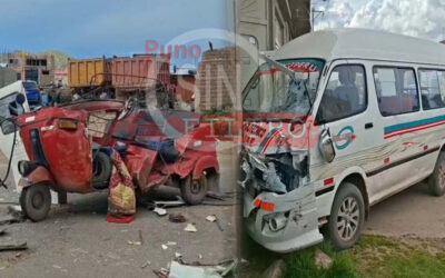 MOTOTAXISTA PIERDE LA VIDA TRAS SER CJOCAR CONTRA COMBI DE SERVICIO URBANO EN JULIACA