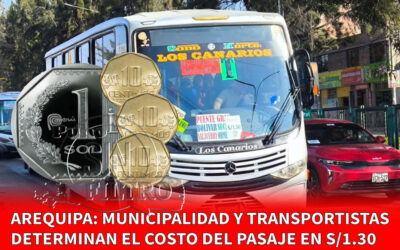 AREQUIPA: ACUERDAN NUEVA TARIFA DE S/ 1.30 EN EL SIT TRAS SEMANAS DE CONFLICTO