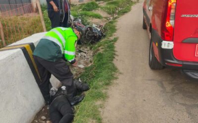 Video| DOS HERIDOS DE GRAVEDAD TRAS DESPISTE DE MOTOCICLETA EN YANAMAYO