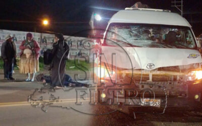 ÚLTIMO: PEATÓN ATROPELLADO POR COMBI FALLECIÓ CAMINO AL HOSPITAL