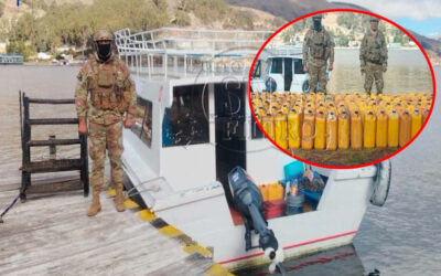 BOLIVIA: INTERCEPTAN LANCHA CON MÁS DE 750 GALONES DE GASOLINA QUW ERAN TRASLADADOS POR EL LAGO TITICACA