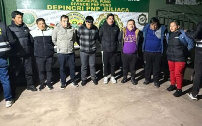OCHO DETENIDOS Y 12 PERSONAS RESCATADAS DURANTE OPERATIVO CONTRA LA TRATA DE PERSONAS EN JULIACA