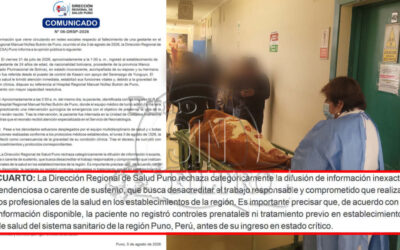 SE LAVAN LAS MANOS!!! DIRESA NO CONTABILIZA COMO MUERTE MATERNA A GESTANTE BOLIVIANA QUE PERECIÓ EN EL HOSPITAL DE PUNO