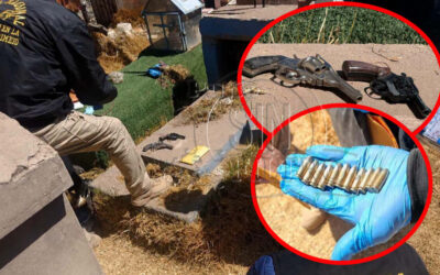 HALLAN ARMAS DE FUEGO Y MUNICIONES ECONDIDAS EN CEMENTERIO ESCURI
